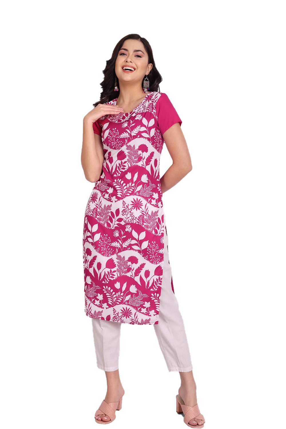 Crape Kurti 2 Daily Wear Wholesale Printed Kurtis
